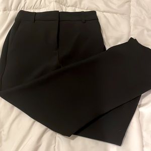 Express high rise straight ankle slit pants